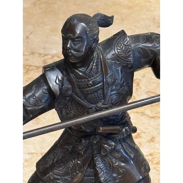 Japanese Bronze Fighting Samurai Warriors For Sale In Dallas - Image 6 of 7