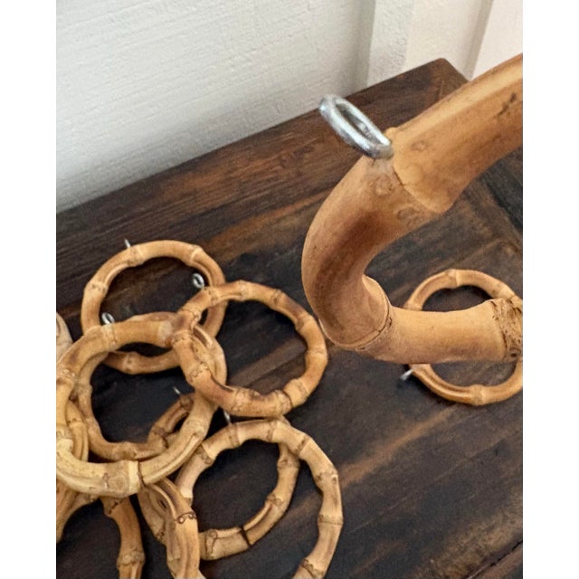 Vintage “Hard-to-Find” Bamboo Curtain Rings - Set of 14 For Sale - Image 4 of 5