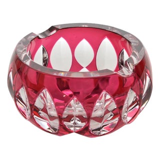 Geometric Crystal Ashtray from Val-Saint-Lambert, Belgium, 1960s For Sale