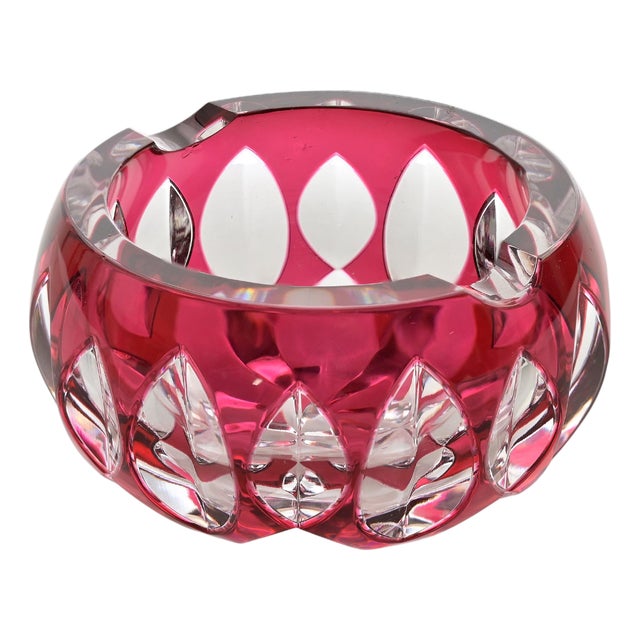 Geometric Crystal Ashtray from Val-Saint-Lambert, Belgium, 1960s For Sale