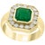 AGL Certified 2.25 Ct Minor Traditional Colombian Emerald Diamond 18 K Men Ring For Sale - Image 15 of 18
