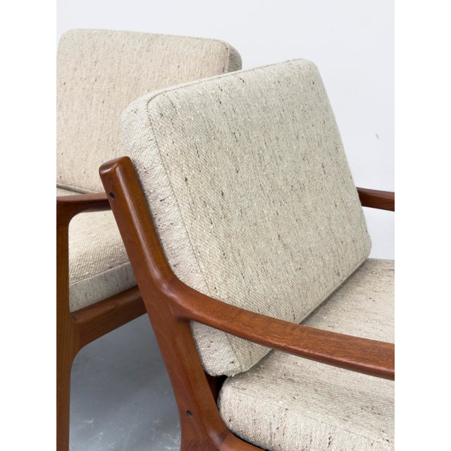 Senator Lounge Chairs in Teak and Wool by Ole Wanscher for Cado, 1960s, Set of 2 For Sale - Image 15 of 18