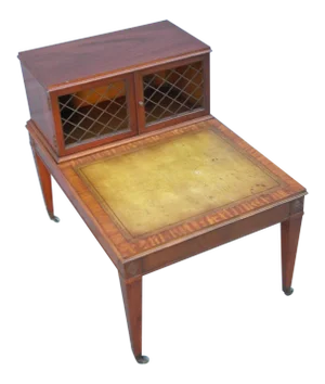 Leather Top Nightstand Side End Lamp Table by Heritage Henredon