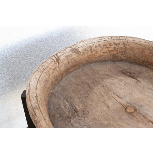 19th Century Rustic Modern Antique Bowl Table For Sale - Image 5 of 10