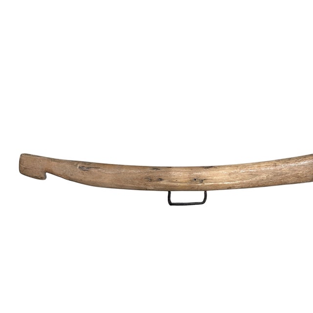Antique Double Horse Collar Harness, Wood, Iron, Brass Yoke, Primitive, Wall Hanging, 1900s For Sale In New York - Image 6 of 7