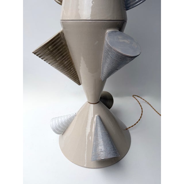Contemporary Ceramic Cones Floor Lamp by Antonio Cagianelli, Italy For Sale - Image 11 of 14