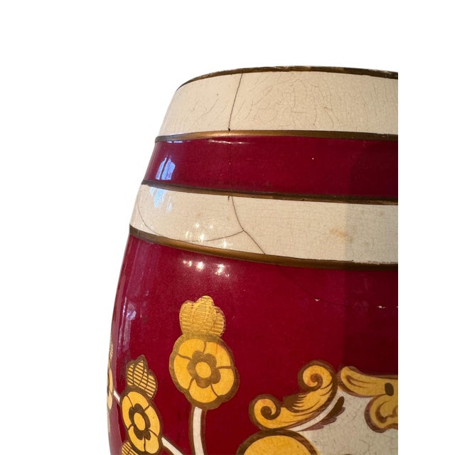 Antique Victorian-Style Brandy Barrel Decanter With Spigot/Cork For Sale - Image 9 of 10