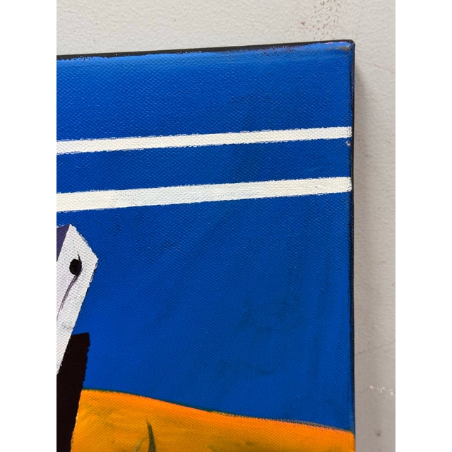 Late 20th Century Late 20th Century Arkone Cubist Abstract Original Painting, Signed For Sale - Image 5 of 12