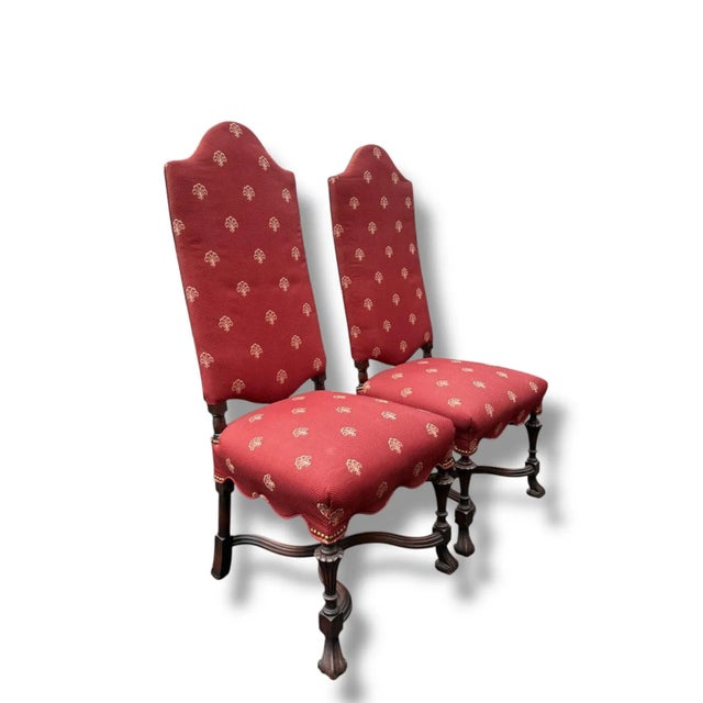 Pair of Vintage Baroque Style Accent Chairs For Sale - Image 4 of 9
