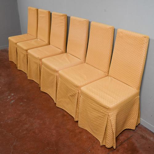 Postmodern Chairs with Black Lacquered Legs Covered in Montina Udine Fabric, 1990s, Set of 6 For Sale - Image 3 of 18