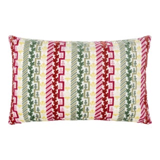 Scalamandre 22" x 14" Villelaure Pillow in Petal Leaf For Sale