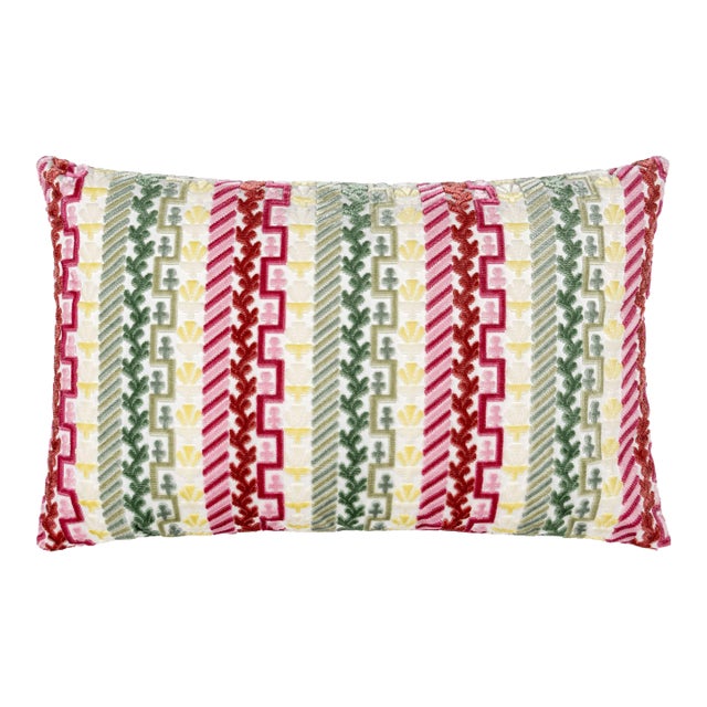 Scalamandre 22" x 14" Villelaure Pillow in Petal Leaf For Sale
