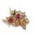 Bochic “Orient” Multi Fancy Sapphire & Ruby Brooch Set In 18K Gold & Silver For Sale - Image 11 of 12