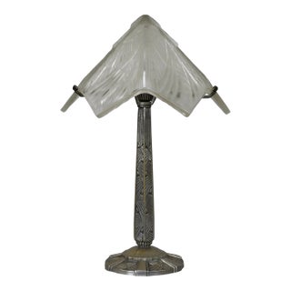 1930s Large French Art Deco Table Lamp by Hettier & Vincent France For Sale
