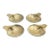 1950s Hollywood Regency 14 Kt. Gold Plated Florentine Footed Metal Salt Cellars- Set of 4 For Sale
