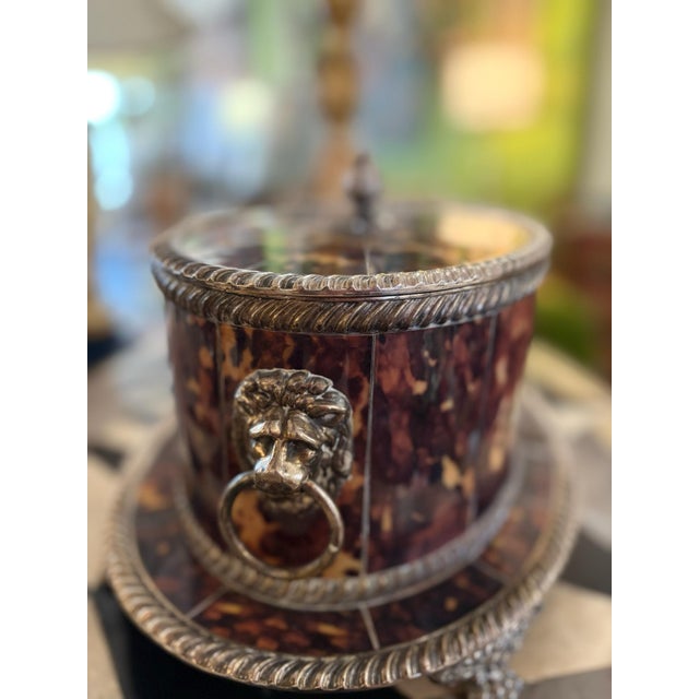 Late 19th Century Late 19th Century Faux Tortoiseshell & Silver-Plated Vanity Box - Regency Style For Sale - Image 5 of 9