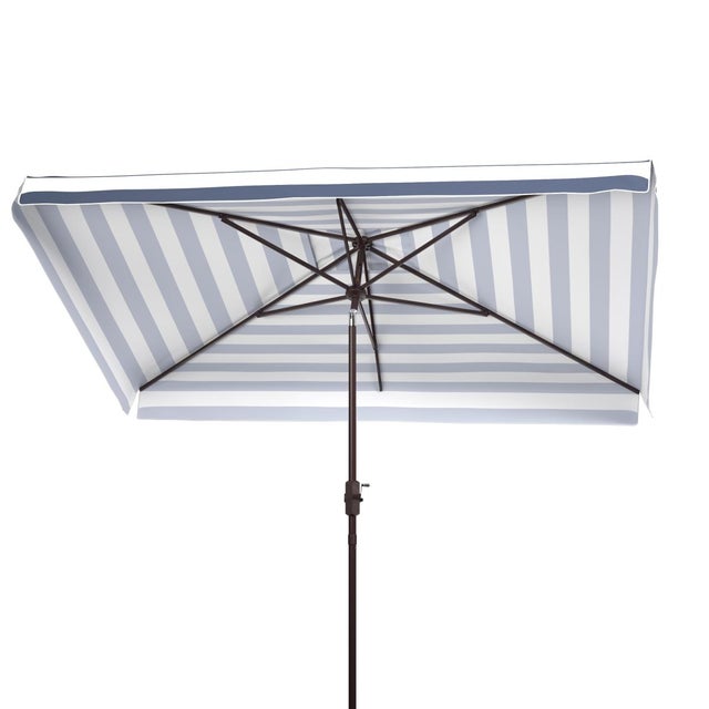 2020s Elsa Fashion Line 6.5X10Ft Rectangle Umbrella, Navy&White For Sale - Image 5 of 6