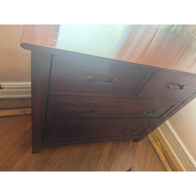 Upgrade your home with this elegant dresser from Pottery Barn. Crafted from solid mahogany and high-quality mahogany...
