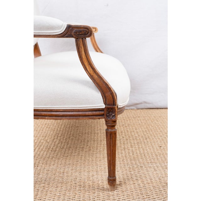 Late 19th Century Antique French Upholstered Settee For Sale - Image 5 of 9