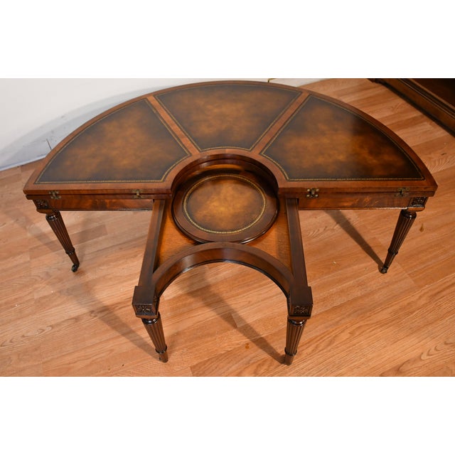 1930s Weiman English Regency Mahogany & Leather Top , Flip-Top Coffee Table For Sale - Image 6 of 18