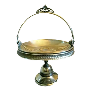 1800s Victorian James W Tufts Silver Plate Bride's Basket