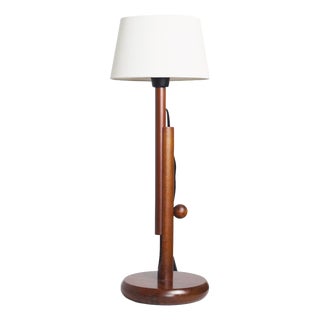 Scandinavian Teak Adjustable Table Lamps, 2000s, Set of 2 For Sale