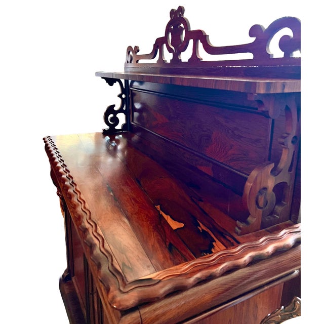 1900 - 1909 Large Victorian Mahogany & Rosewood Server Sideboard Chiffonier Buffet Turn of the Century For Sale - Image 5 of 10