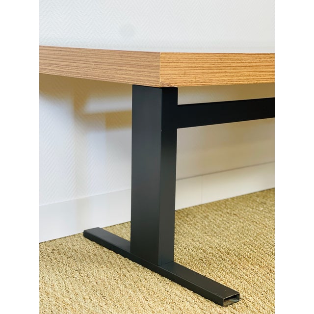 Vintage Lift-Top Coffee Table in Formica and Black Metal, 1970s For Sale - Image 9 of 15