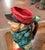 19th Century French Onnaing Hand-Painted Barbotine Soldier Pitcher For Sale - Image 4 of 10