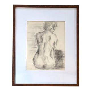 Barbara Beck 1960s Figure Drawing on Paper. For Sale
