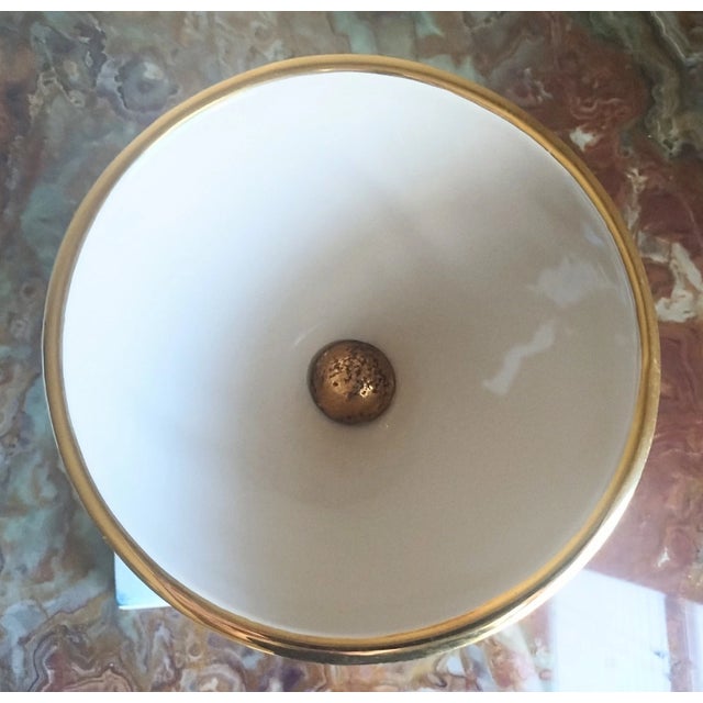 Metal One-of-a-Kind Red Coral, Murano Glass, Gold-Plated Metal Tall Decorative Box France For Sale - Image 7 of 14