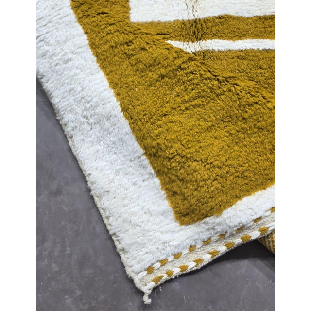 Mustard Modern Mustard Boujad Rug -7.5 X 5.1 Ft For Sale - Image 8 of 8