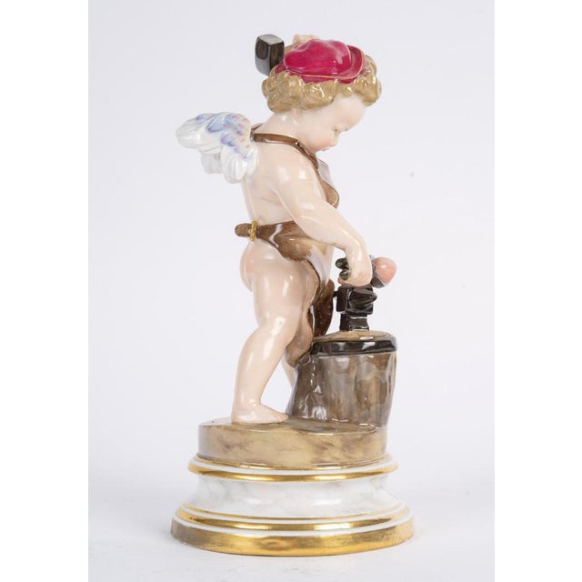 Cream Antique Porcelain Sculpture from Meissen, 1800s For Sale - Image 8 of 10