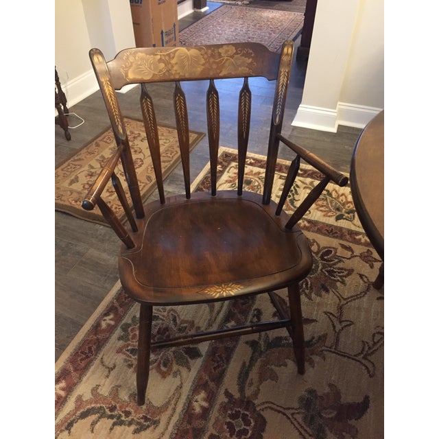 Vintage Hitchcock Dining Table With 4 Chairs Chairish