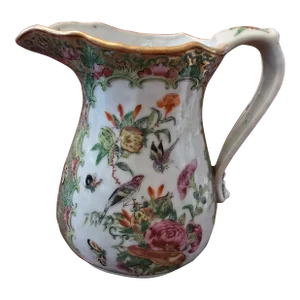 Antique Chinese Porcelain Rose Medallion Ewer