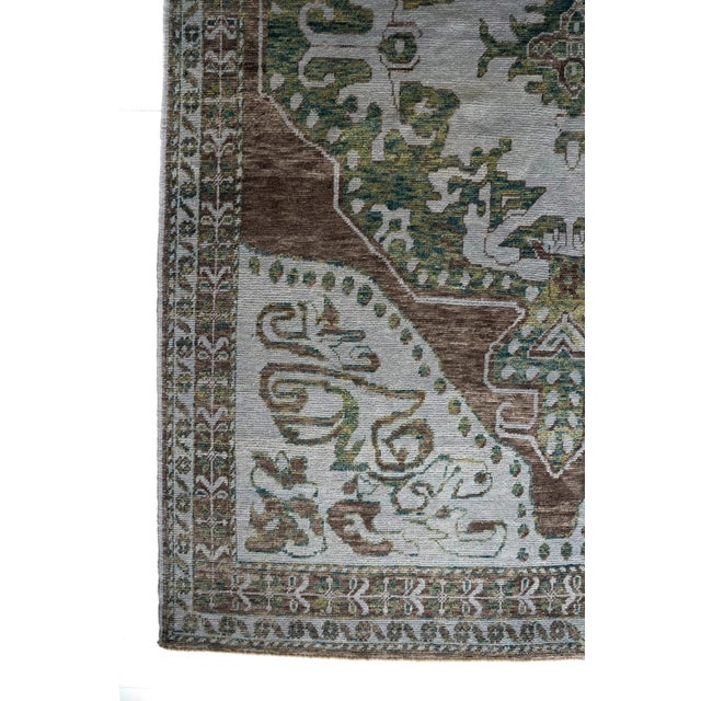 Abstract Vintage Hand-Knotted Area Rug For Sale - Image 3 of 10