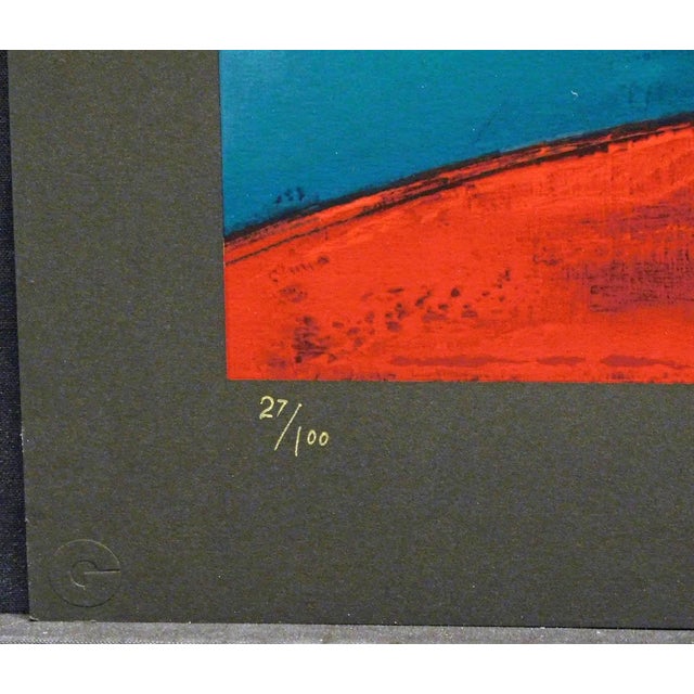 Impressionist James Scoppettone "Sapphire Bouquet" Serigraph Hand Signed Make an Offer For Sale - Image 3 of 4