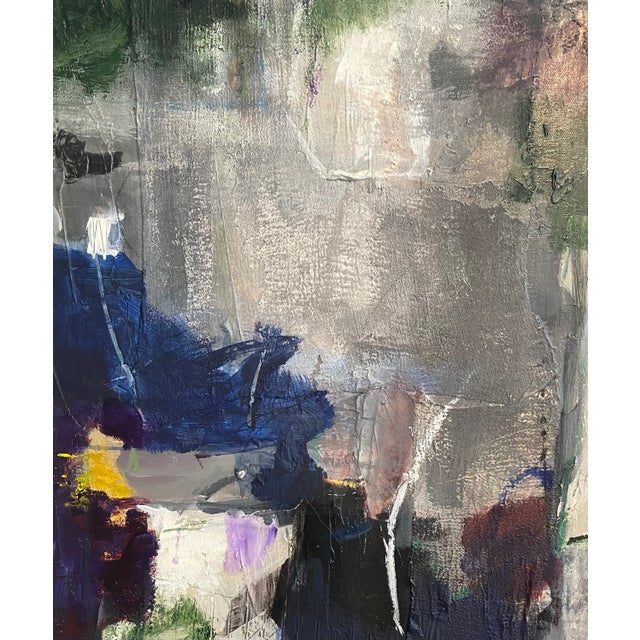Large Contemporary Abstract Expressionist Painting in Jewel Tones "Resolution" by Michele Zuzalek For Sale In Washington DC - Image 6 of 11