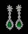 15 Carat Pear Shape Emerald Diamond Hanging/Drop Earrings 18 Karat White Gold For Sale - Image 17 of 18