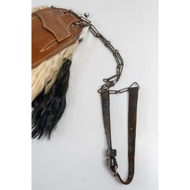 20th Century Scottish Kilt Sporran Decoration With Leather and Hair For Sale - Image 12 of 12