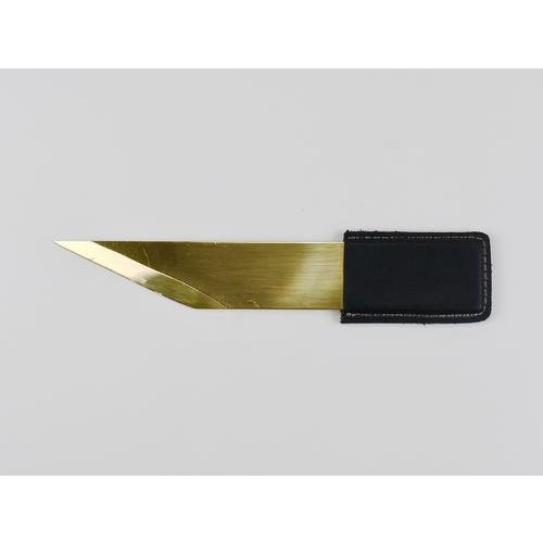 Large No. 4215 Letter Opener Knife in Brass and Leather by Carl Auböck, Vienna, Austria, 1950s For Sale - Image 6 of 12