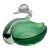 1980s Decorative Green Glass Bird For Sale