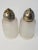 1940s Boho Chic Hazel Atlas Satin Glass With Painted Floral Design Salt & Pepper Shakers For Sale - Image 5 of 9
