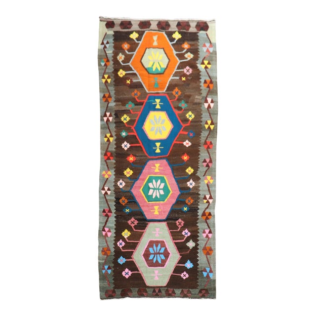Late 20th Century Turkish Kilim Runner For Sale
