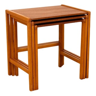 Teak Tables, 1950s-1960s, Set of 3 For Sale