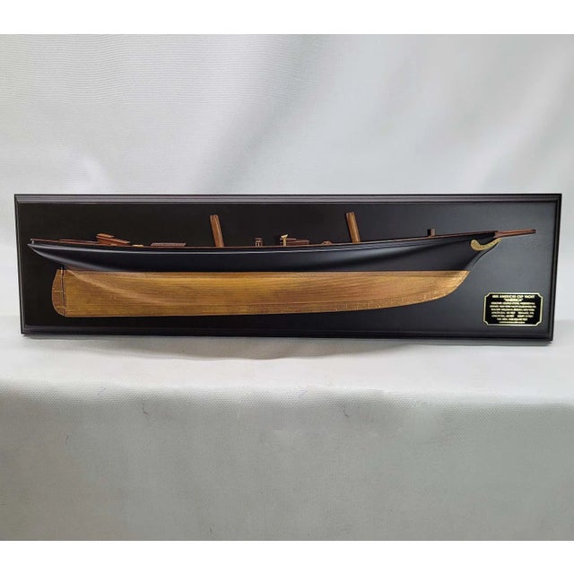 Sleek Half Model of America of 1851, First Winner of the America’s Cup. This Model has to planked Deck, Cabin, Skylights,...
