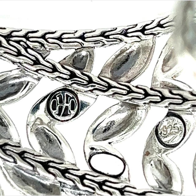 Contemporary 1990s John Hardy Estate Cuff Bangle 7.5" Sterling Silver For Sale - Image 3 of 6