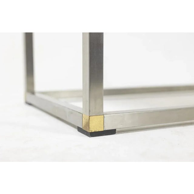 1970s Bench in Gold and Silver Metal, 1970s For Sale - Image 5 of 8