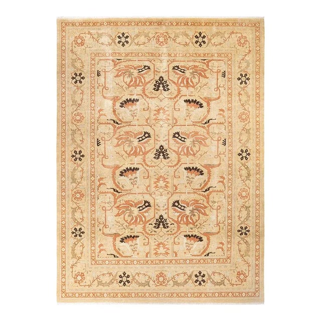 Mogul Collection Hand-Knotted Area Rug - Yellow 10' 0" x 13' 7" For Sale - Image 4 of 4