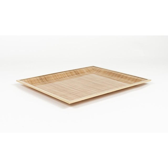 1970s Serving Tray in Wicker and Brass from Christian Dior, 1970s For Sale - Image 5 of 17